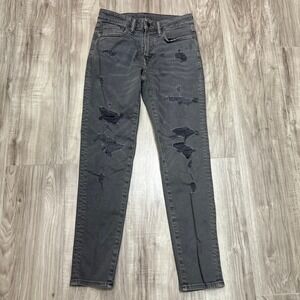 American Eagle AirFlex Skinny Jeans Men's 28x30 Gray Distressed Stretch Denim